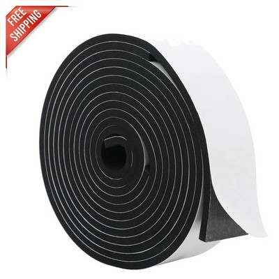 Durable Adhesive Weather Stripping - 2in x 1/4in Foam Seal for Energy Savings