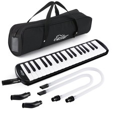 37 Key Melodica Instrument Fits Mouthpiece Air Piano Keyboard Black