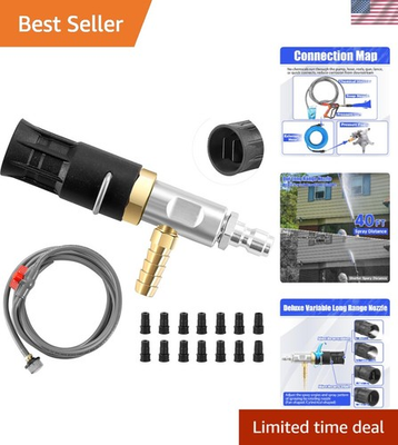 #ad Adjustable Long Range Nozzle for Pressure Washer 5 6.5 GPM Downstream Inject... $143.99