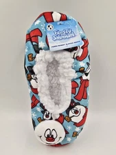 Frosty the Snowman Fuzzy Babba Slipper Socks Shoe Size 7 - 9 1/2 - 1 Pair
