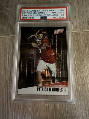 2019 Panini Father's Day - Patrick Mahomes II Escher Squares /10 PSA 8.5