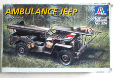 Maquette Ambulance Jeep No 326 Italeri 2001 Echelle 1:35 Complet