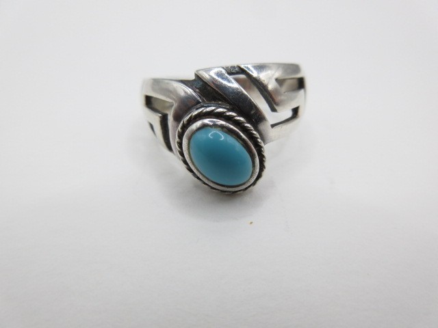 Aztec Tribal Key Pattern RING Sterling Silver 925… - image 8