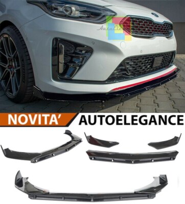 KIA PROCEED GT 2018+ FRONTSTOSSSTANGE SPLITTER GLÄNZEND SCHWARZ RS LOOK - 3P -