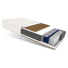 Matratze 180x200 Taschenfederkern MERANO H4 7 Zonen Kokos HR Schaum 19 cm JERSEY