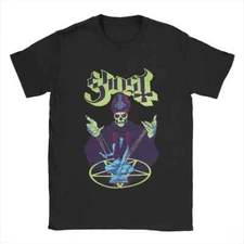 Ghost Band T Shirt Men Pure Cotton Fashion for Male T-Shirts Crew Neck Tees Shor