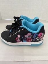 Heely YTH4/WO 5 Roller Skates Black Pink Peace Sign Flowers SPLIT/HE100202 BF 