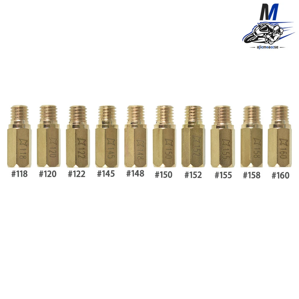 Kits de carburador de combustible OKO KOSO PE PWK Main Jet 10 piezas 10 tamaños 118-160 nuevos Foto 4 de 4