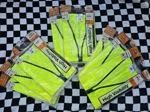 LOT OF 8 - 1509 Kishigo Class 2 HI-VIS Mesh Safety Vests (3 SM-M/2 M-LG/3 LG-XL) image 2