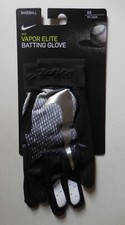 Nike Vapor Elite Batting Gloves Wrap Adult Unisex Black/Metallic Silver XS