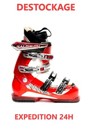 Salomon MISSION Skischuhe Ski Piste Rot/Weiß Gebraucht Unisex Gr. 40, MP 26