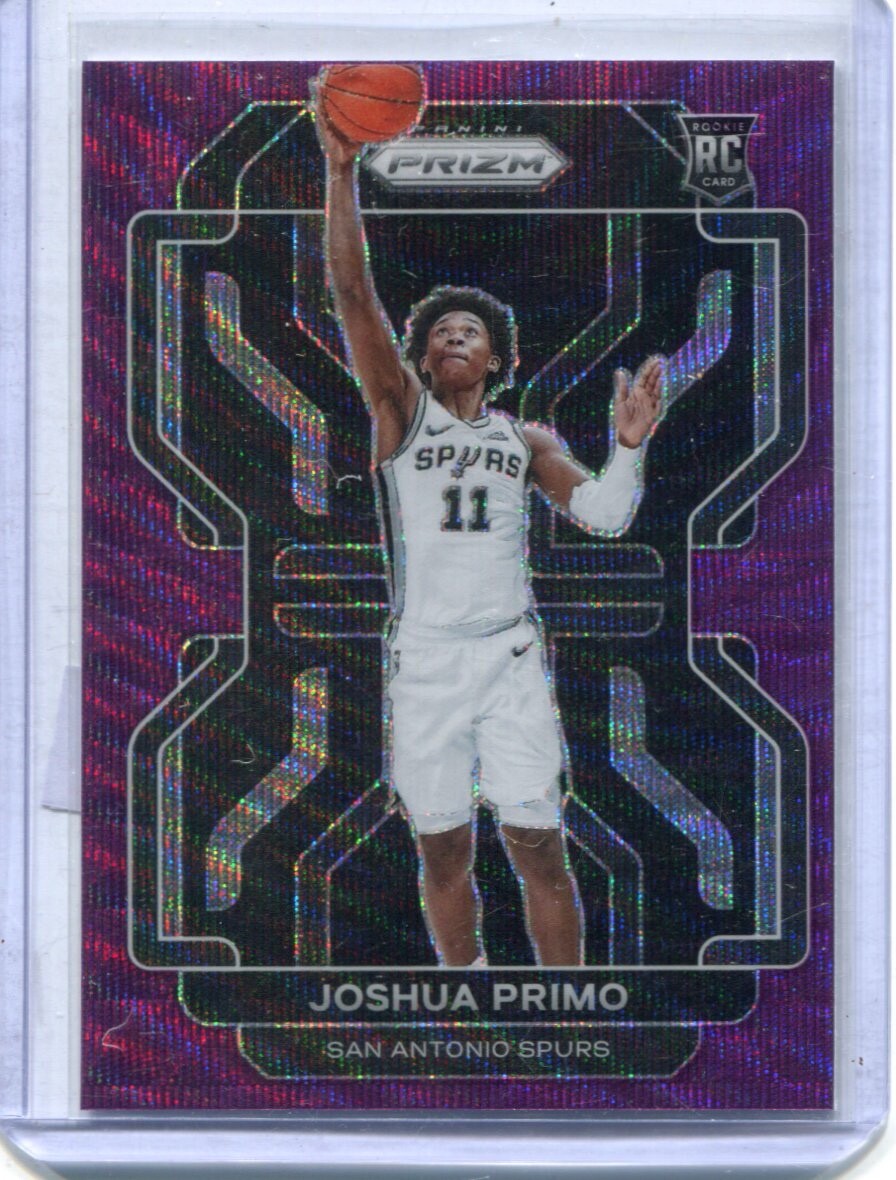 2021-22 Panini Prizm - JOSHUA PRIMO - Purple Wave Prizm Rookie #298 - SPURS
