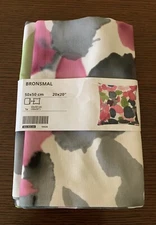 Two Canvas Cushion Throw Pillow Covers Pink Gray Green Ivory 20x20 Ikea Bronsmal