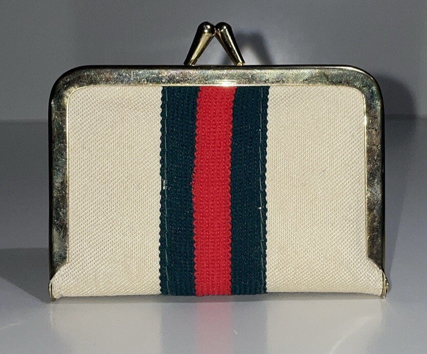 Vintage Vtg Gucci Stripe Travel Coin Sewing Kit Red Green | eBay