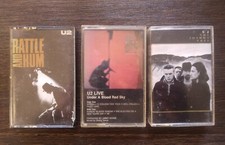 U2 Cassette Tape Lot Of 3 Live: Under A Blood Red Sky Joshua Tree Rattle Hum