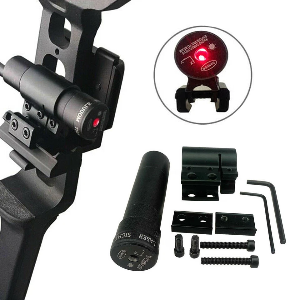 Archery Red Dot Laser Sight Scope Rail Compound Recurve Bow Hunting - Bild 1 von 4