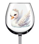 12x Watercolor Spring Flower Swan Wine Glass Bottle Tumbler Vinyl Sticker Decal