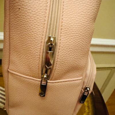 Thirty One Boutique Backpack Jewell Ooh-la-la Soft Pink Vegan Pebble Leather Thirty One Boutique Backpack Jewell Ooh-la-la Soft Pink  main image 2