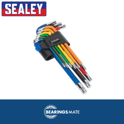 Sealey Premier Long TRX Star TORX Schlüsselsatz 9-teilig farbcodiert mehrfarbig