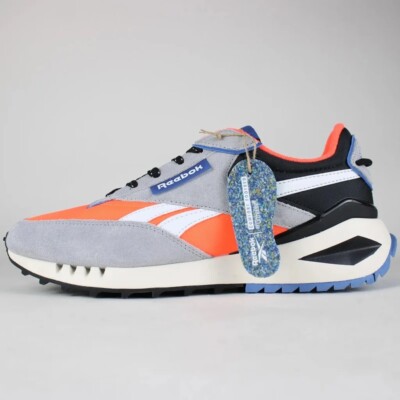 スケートボード Reebok 00s REEBOK FORTE RACER MEN'S SZ 10.5 ORTHOLITE NEON ORANGE GRAY