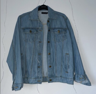 boyfriend denim oversized denim jacket pretty little thing