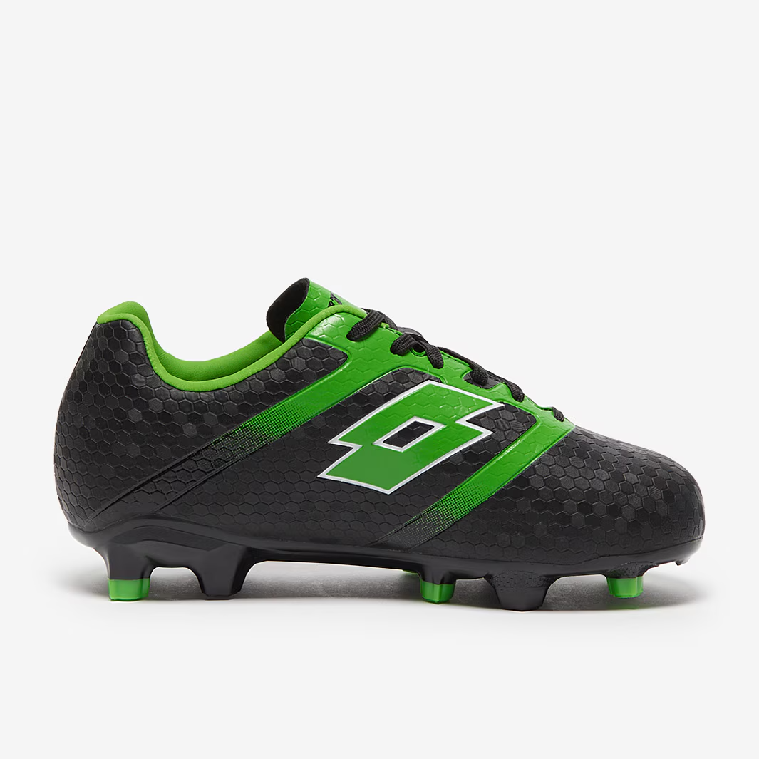 Lotto Maestro 700 V FG JR scarpe tacchetti calcio bambini nero classico verde 5 5 nuove con scatola