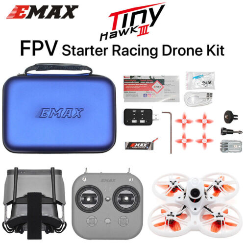 Emax Tinyhawk 3 III FPV Drone RTF Starter Racing Quadcopter Goggles Transmitter - Picture 1 of 17