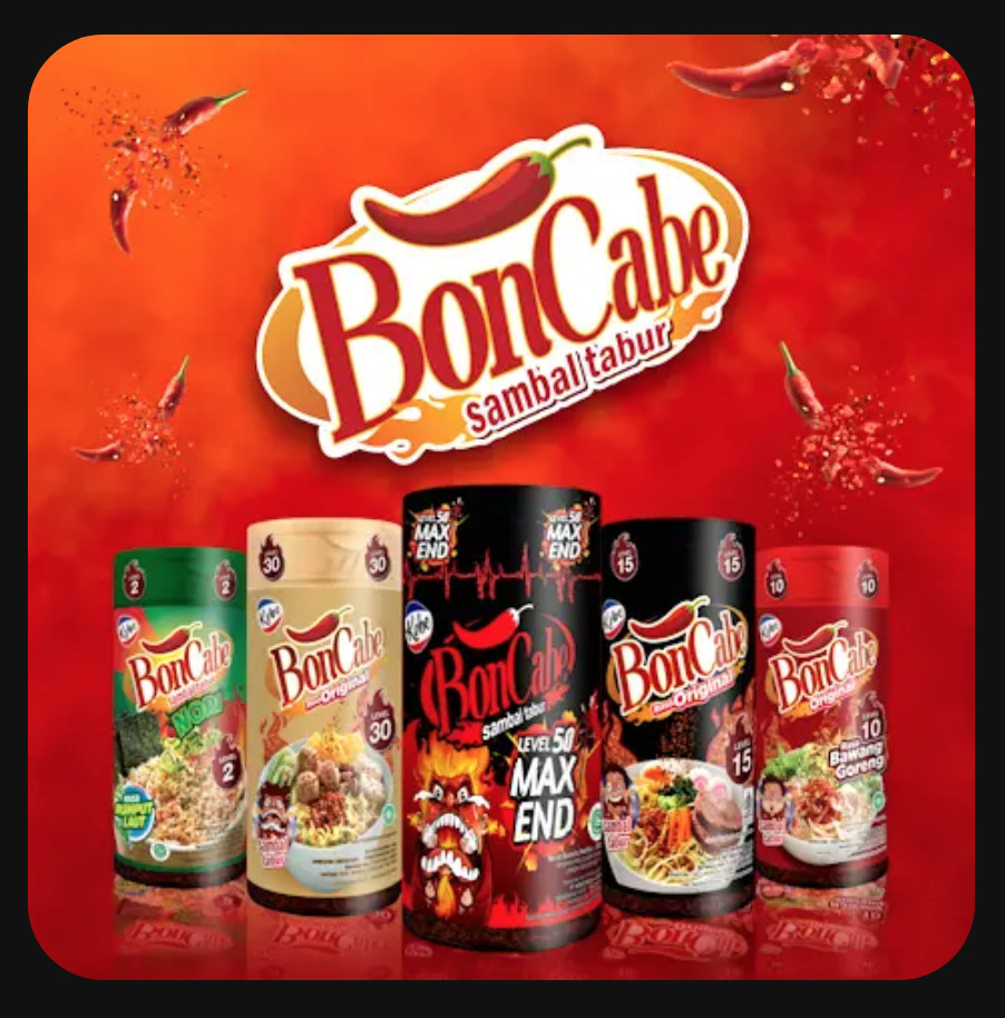 5x BonCabe Mezcla de Variantes de Sabor, Boncabe Todos los Niveles (2, 10, 15, 30, 50)
