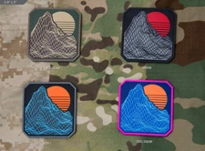 Milspec Monkey MSM PVC Morale Patch - Retro Rock Mountain -NEW See color options