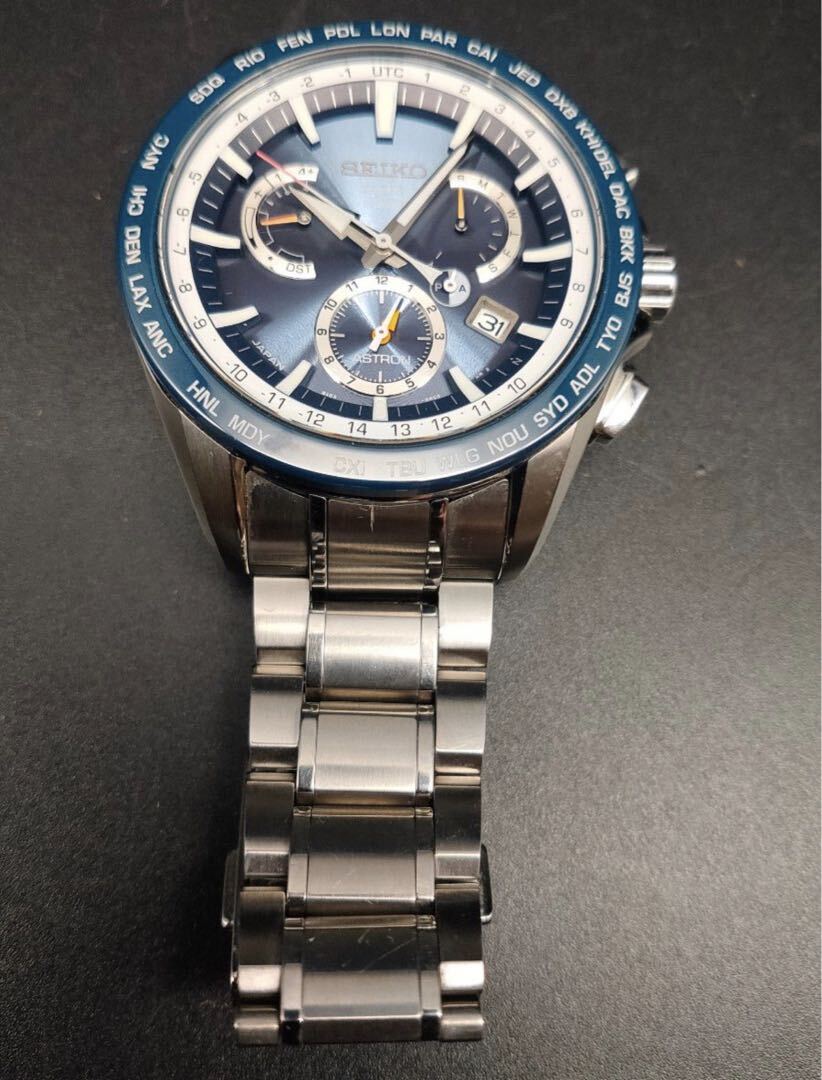 Seiko Astron 8X53-0Ad0 Analog Solar Men Sbxb053 Gps Vintage