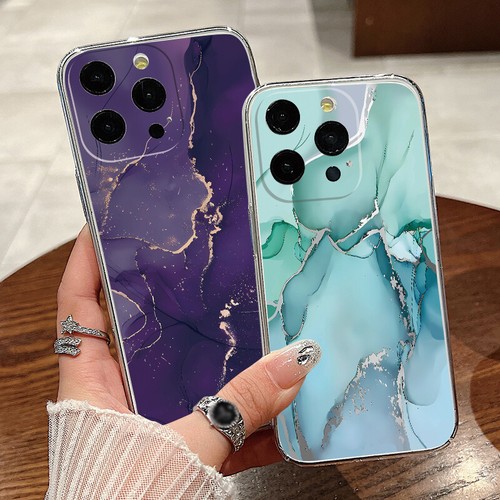 For iPhone 15 14 13 12 Pro Max 11 Shockproof Slim Matte Marble Phone Case Cover - Picture 6 of 21