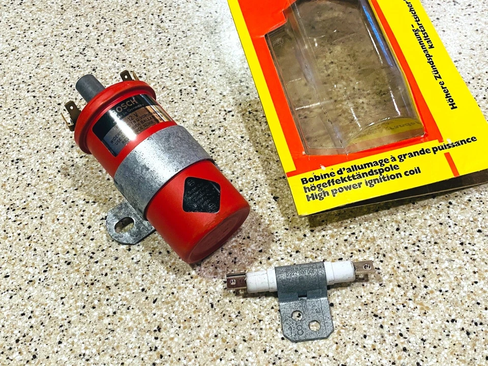 MERCEDES BENZ 230SL 250SL 280SL ENCENDIDO BOSCH BOBINA ROJA 0221119030 NOS ORIGINAL Foto 4 de 4