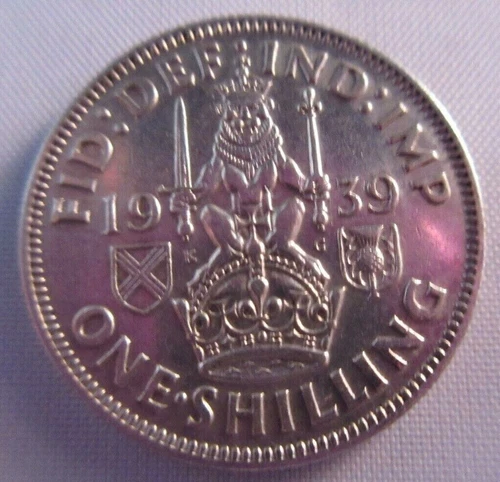 Photo of a 1939 George VI Shilling from an eBay listing that sold on Jul 1, 2026
