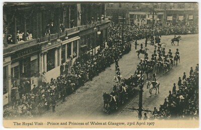 ROYAL VISIT, GLASGOW, 23. APRIL 1907, EDWARD VII - Lanarkshire Postkarte
