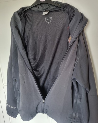 Nike Manchester United Track Jacket Medium Grey 04/05 Football Windbreaker Rain - Picture 3 of 13