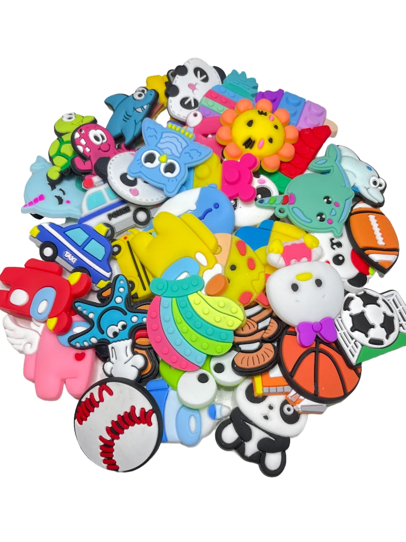 5-40 pc Shoe Charms Croc Crocs Cute Random Animal Car Panda Fish Among Boy  Girl