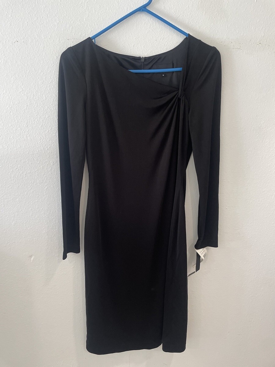 david meister long sleeve dress David Meister Dress Pink 2 XS Womens Multicolor Sheath Printed Sexy Long Sleeve