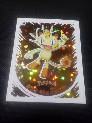 2022 POKEMON Prizma Sticker #052 Meowth Gold Star Holo Peru Gradeable