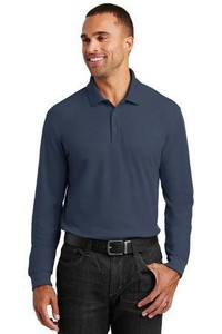 Port-Authority-Mens-Long-Sleeve-Core-Classic-Pique-Polo-Golf-Shirt-K100LS