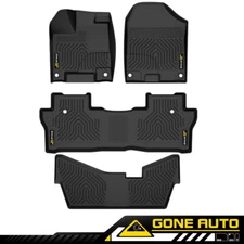 Fit for 16-22 Honda Pilot Floor Mats TPE All Weather Waterproof Floor Mats Liner