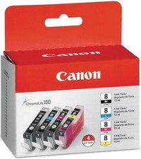 Image of Genuine Canon CLI-8 Black/Cyan/Magenta/Yellow Ink Cartridge Multipack 0620B010