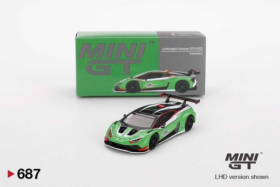 Mini GT 1:64 Lamborghini Huracán GT3 EVO2 Presentation (LHD) 687