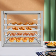 6 tire End Load Half Height Bakery Bun Dough Baking Sheet Pan Rack Commercial