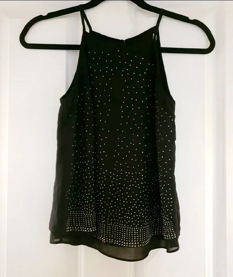 NUEVO LOOK/Diamante Bordado Camión Cluster Top Cóctel Blusa TALLA 6-8 Foto 2 de 4