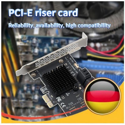 PCI Express 1X zu SATA3.0 6 Port Riser PCI-E X1/X4/X8/X16 PCI-E Extender
