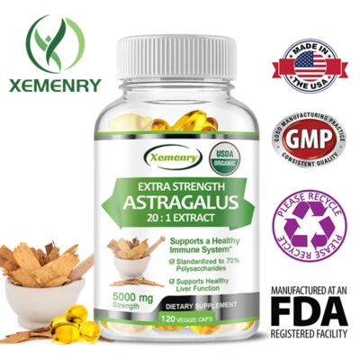 XEMENRY Extracto de raíz de astrágalo extra fuerte 5000 mg. - Aumenta la energía y la resistencia