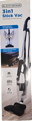 Black + Decker 3 in 1 Stick Vac Model EV1416 Corded Vacuum Cleaner Lightweight