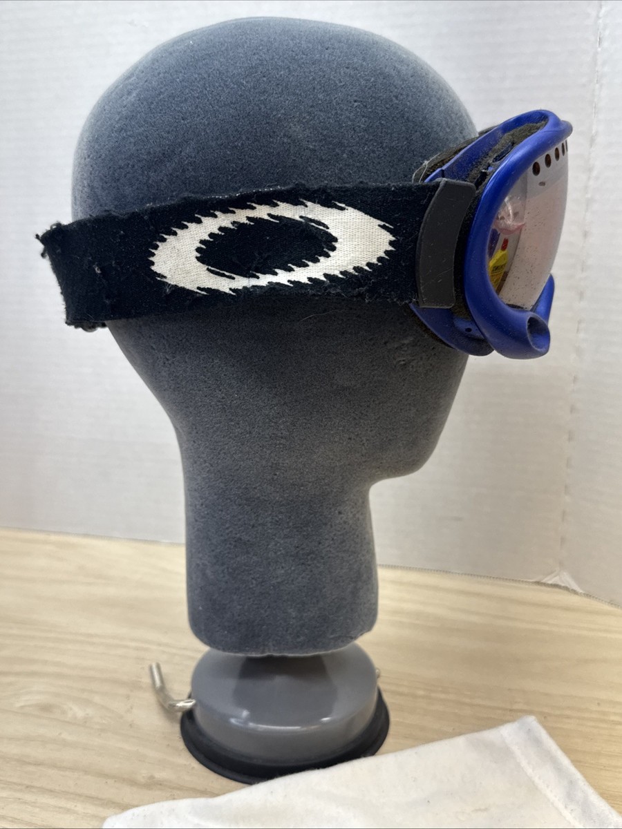 Oakley A-Frame Y2K Blue Chrome Goggles Vintage Rare Parts Repair w