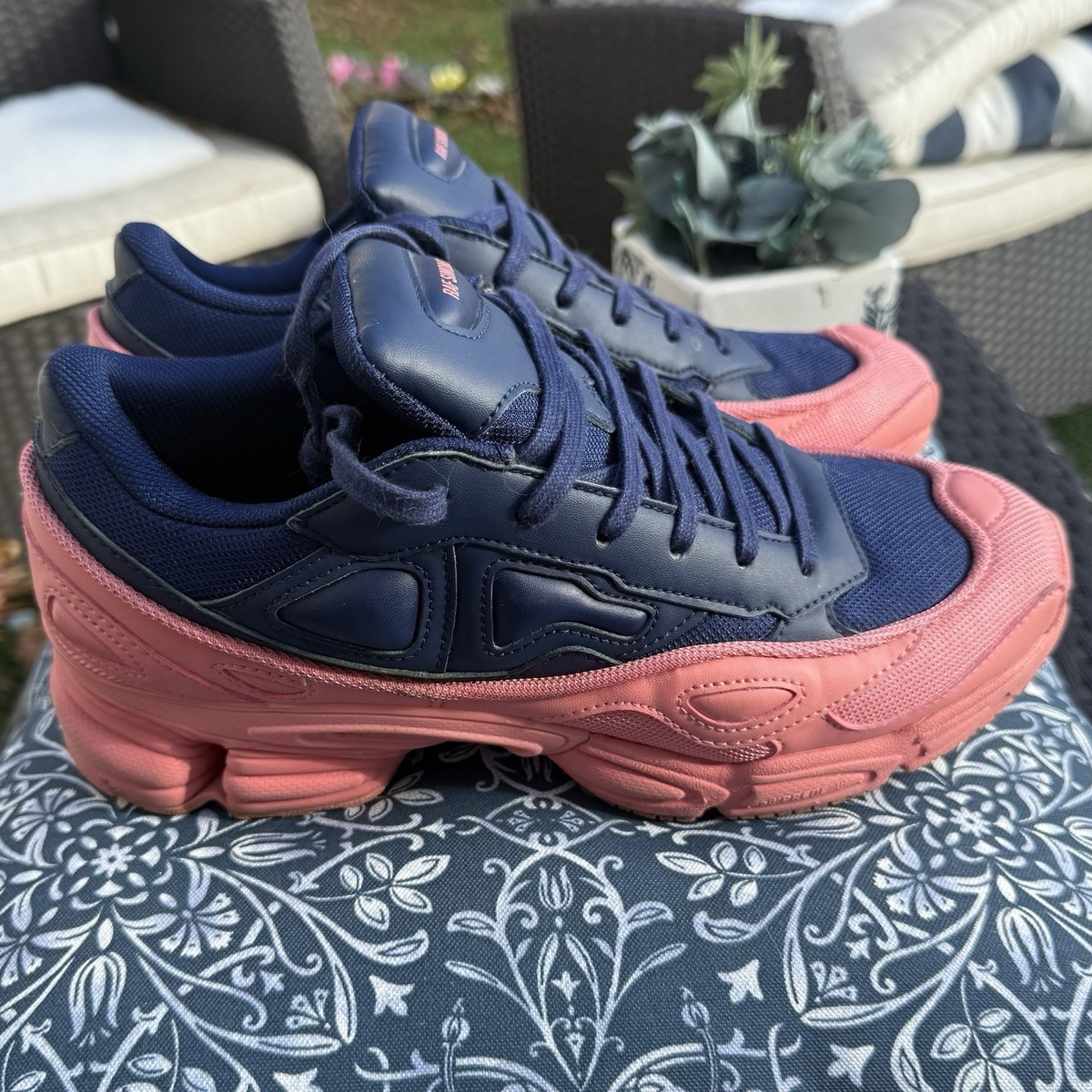 Adidas Raf Simons Ozweego Size 8.5 Pink Rose Blue Sneakers Shoes