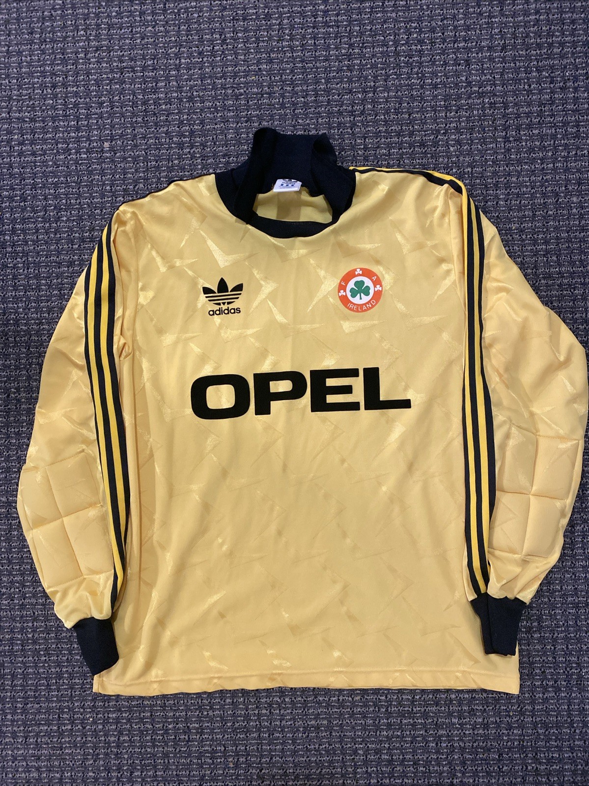 IRELAND 1988 GOALKEEPER FOOTBALL SHIRT SOCCER JERSEY ADIDAS VINTAGE #1 SZ XL
